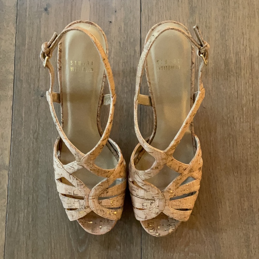 Stuart Weitzman Cork High Heels- Size 9 - Picture 3 of 16